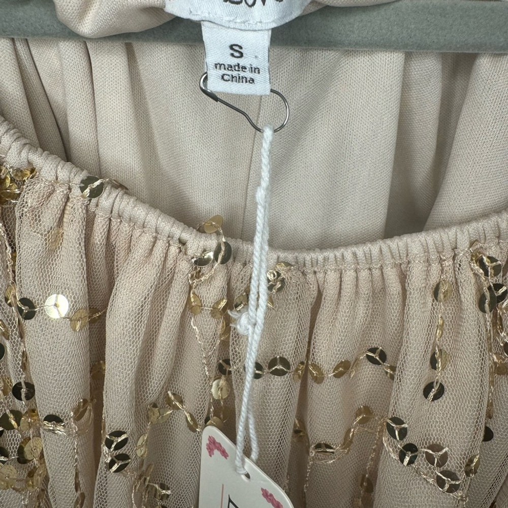 LLove Womens Sequin String A-Line Dress | Sz S, NWT - Picture 4 of 10